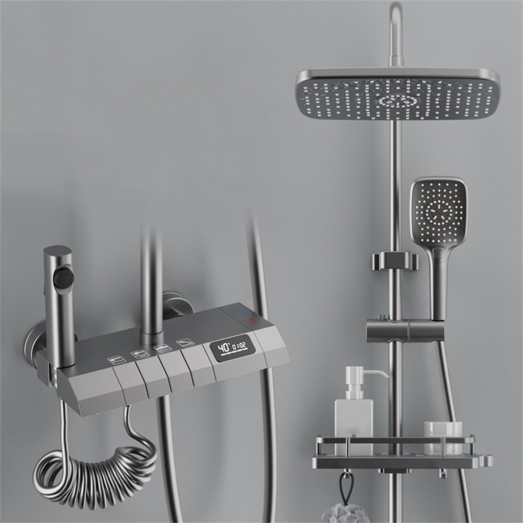 All copper shower set, household bathroom, bathroom, pressurized shower nozzle(H5)