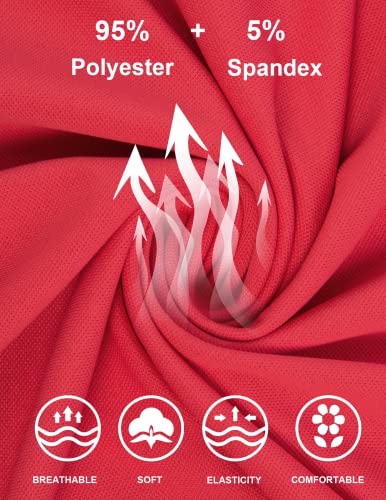 Plus Size Women‘s Golf Polo Shirts Collared Sleeveless Polo Shirt For Tennis Athletic Sports (Red 2Xl) #TOP4