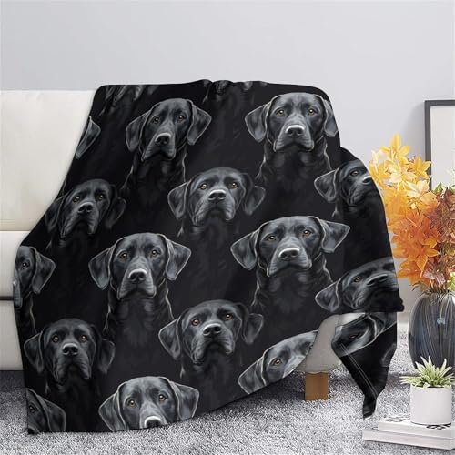 Couverture Labrador 3D en microfibre 150x200cm pour canapé