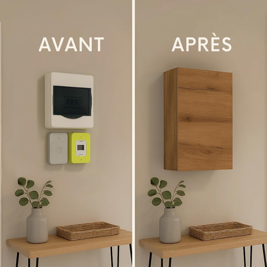 Cache Tableau électrique, Coffret électrique, Cache Compteur électrique, Coffret d'habillage Tableau électrique (Grand, Bois)