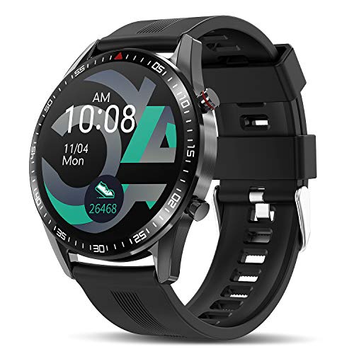 TagoBee Montre intelligente pour homme et femme avec moniteur de sommeil, pression artérielle, cardiofréquencemètre, écran tactile, étanche, IP67