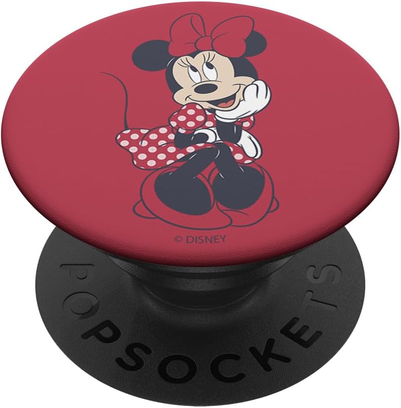 Disney Mickey and Friends Minnie Mouse Red Polka Dot Dress PopSockets Adhesive PopGrip