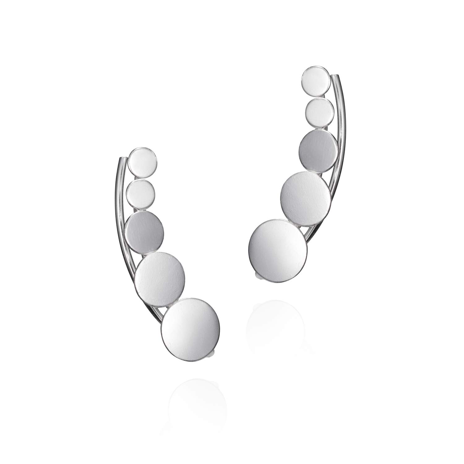 EMPATHY JEWELSWomen's 925 Sterling Silver Choker Earrings and Silver Chokers with Hanging Earrings Women's Silver Ear Cuffs Perfect Necklace Women's Sterling Silver to Make an Original Gift