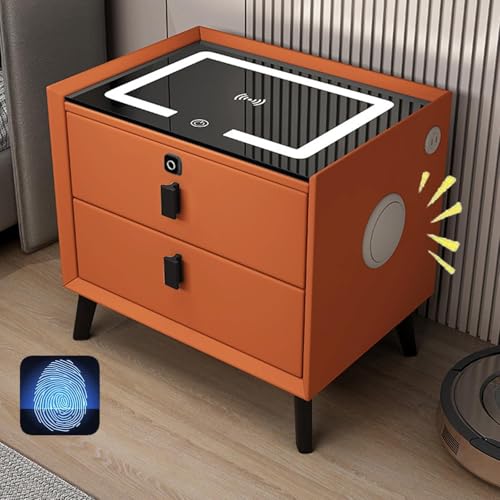 Table de chevet Bluetooth connectée avec charge sans fil induction et LED
