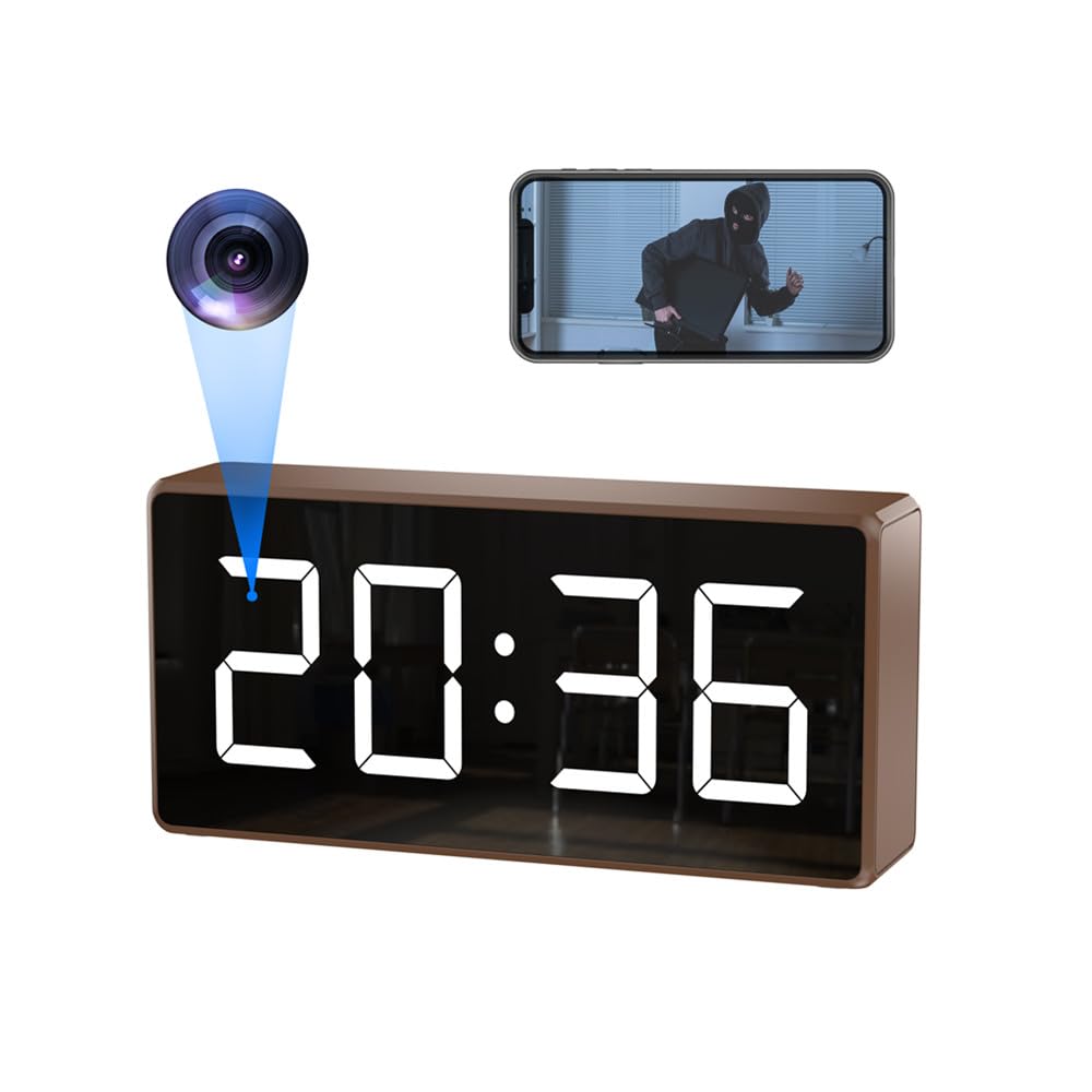 4K Horloge Camera Espion sans Fil WiFi caméra de surveillance - Khaki