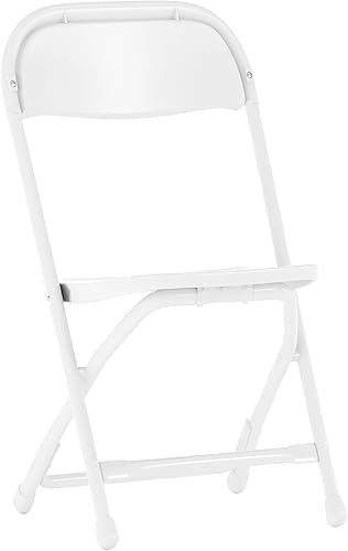 Muebles para niños silla plegable de plástico., Acero, Blanco