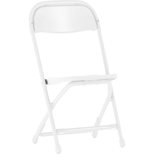 Flash Furniture Kids White Plastic Folding Chair | Durable Construction, Commercial Use