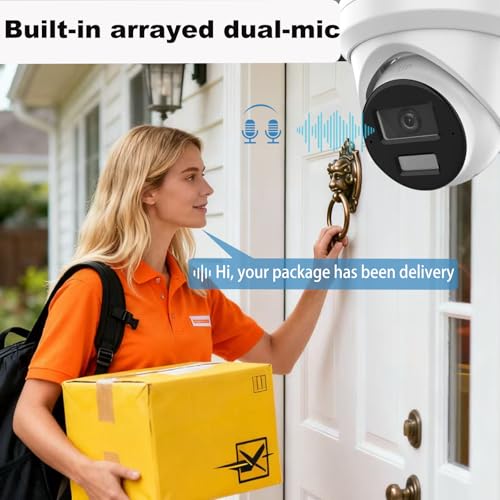 Image of 8MP /4K Outdoor IP Camera, DS-2CD2383G2-LI2U 2.8mm,Compatible with Hik NVR /Hik-Connect APP, Night Vision, Acusense Human /Vehicle Detection, 120dB WDR, IP67 Weatherproof, PoE /H.265+, Built-in Mic, 512GB