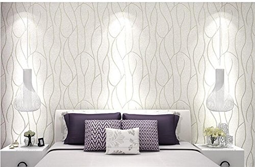 Ayzr Stereoscopic Modern Living Room Bedroom, Bedside, Bedside Wall, Wallpaper, Wallpaper, Wallpaper and Wallpaper Dorm Wallpaper,White