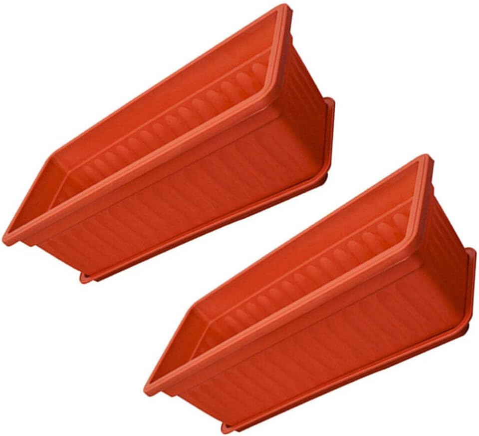 POPETPOP Window Box Planter 2pcs Plastic Rectangular Planter Window