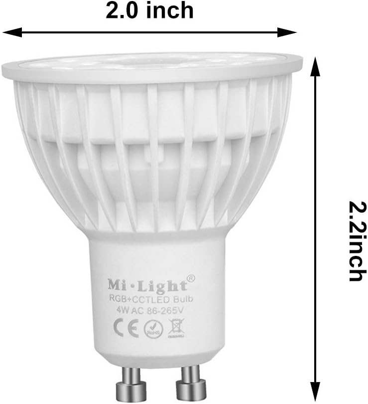 BSOD Smart LED Light Bulb RGBW CCT with Remote Controller Dimmable (4 Bulbs+1 Controller)