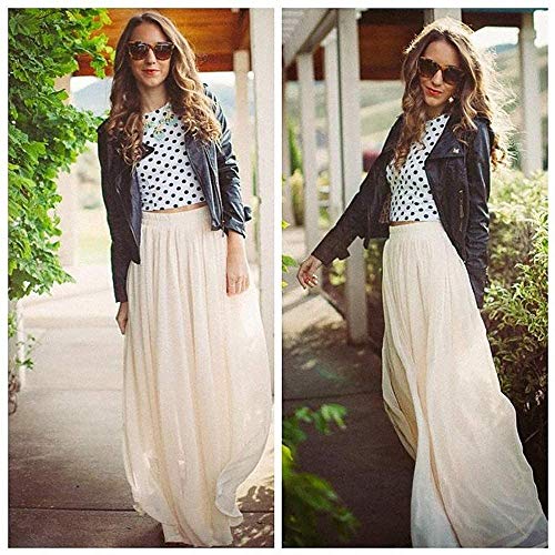 Womens A line Maxi Long Chiffon Skirt for Women Bridesmaid Party2