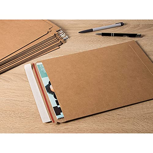 Rigid-Mailers-25-Pack-9x115-Stay-Flat-Cardboard-No-Bend-Shipping-Envelopes-for-Mailing-Magazines-Comic-Books-or-Photo-Documents