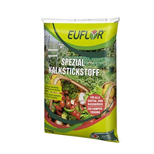 Preisvergleich Produktbild Euflor Spezial Kalkstickstoff 5 kg SackKalkstickstoff (19% N)Vielseitiger MehrwirkungsdüngerVerbessert die Bodenfruchtbarkeit, fördert das Bodenlebenzur geruchsarmen Kompostierung