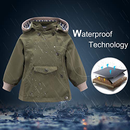 image for ACESTAR Boys Girls Waterproof Rain Jacket Coat,Windproof Raincoat Wind