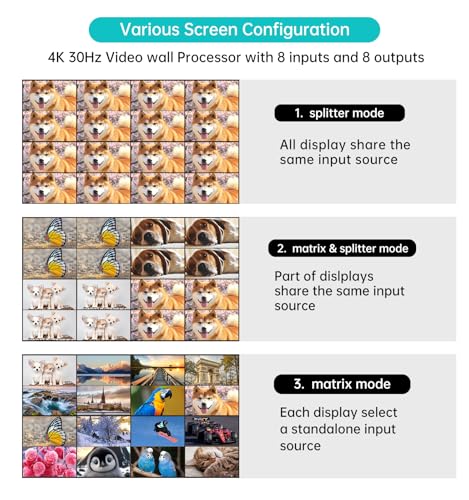 Image of MT-VIKI 16X16 4K HDMI Matrix Switch Support Web GUI & 3.5mm Stereo Audio, 4K@30Hz, Rack Mount Switcher & Splitter, EDID, RS232, LAN Port, APP