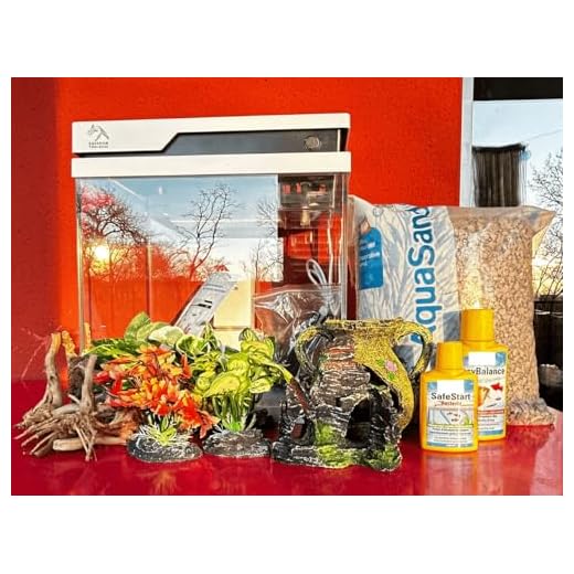 Kit Aquarium Complet Automatique 20L avec Sol, Décorations, Plantes, Substrat et Produits de Démarrage, Pack Complet préparé en France
