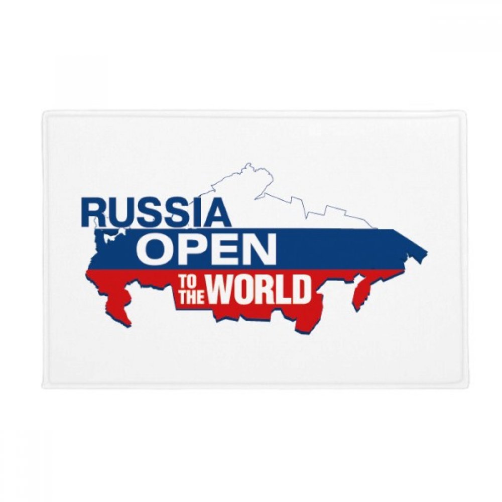 Russie mappemonde drapeau tapis de sol 40x60cm multicolore pour la cuisine et le salon