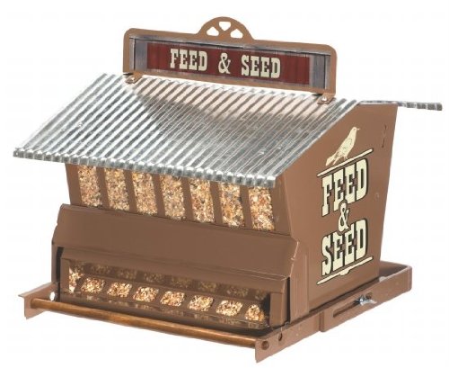 Seed & Feed Absolute Feeder, Color: Brown (Catalog Category: Wild Bird:wild Bird Feeders) #TOP30
