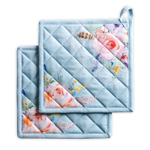 Maison d' Hermine Pot Holders 100% Cotton Potholders (8" x 8", Pack of 2)