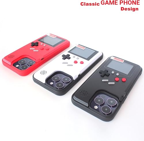 Miniatura 6 de Gameboy - Funda para iPhone 14 Pro Max con protector de pantalla de vidrio templado, pantalla a todo color 36 juegos clásicos retro, funda