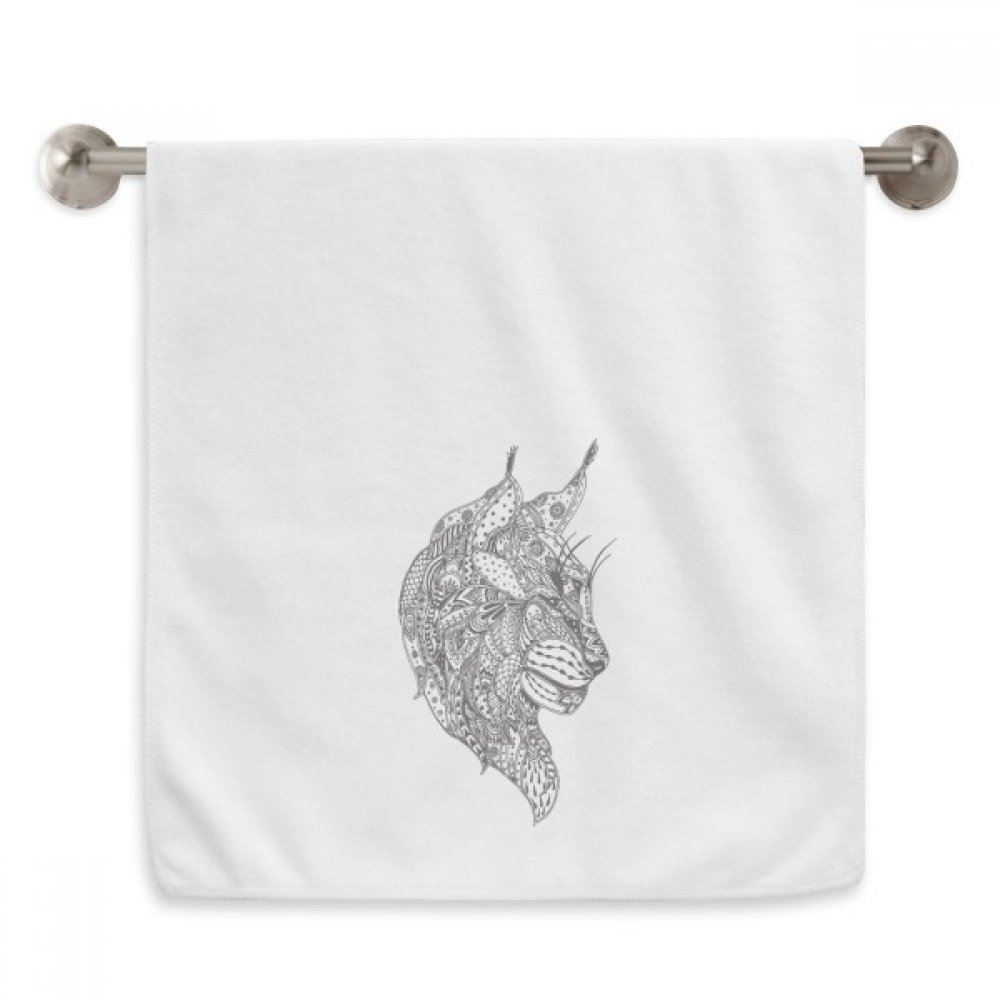 Serviettes débarbouillettes chat peinture humaine calme blanc serviettes moelleuses