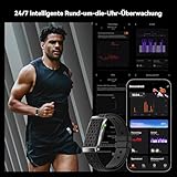 iSo Tech Fitness Tracker Ohne Display Damen Herren, Smart Band Smartwatch mit 24/7 Schlaf Herzfrequenz SpO2 Stress Überwachung, 35 Tage Akku, 170+ Sportmodi, IP68 Wasserdicht, Kein ABO (iOS/Android)