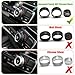 Jaronx Compatible with BMW Climate Control Knob Ring & Radio Volume Button Cover for 1'F20 F21, 2'F22 F23, 3'F30 F31, 4'F32 F33 F36, Air Conditioning Knob AC Climate Button Ring for BMW(Gun Finish)