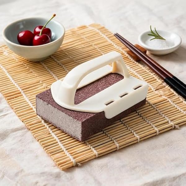 Губка для чистки с карборундом, чистящие диски с ручкой, скребок для кастрюль и сковородок | для уборки в доме и на кухне, на плите, гриле, в духовке, на вытяжке, на варочной панели, на столешнице