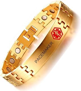 ZKXXJ Custom Free Engraving Medical Alert Bracelet Stainless Steel Men's Medic Alert ID Wristband ID Bracelet for Men,8.6" Personalized Men Medical Bracelet,with Removal Tool