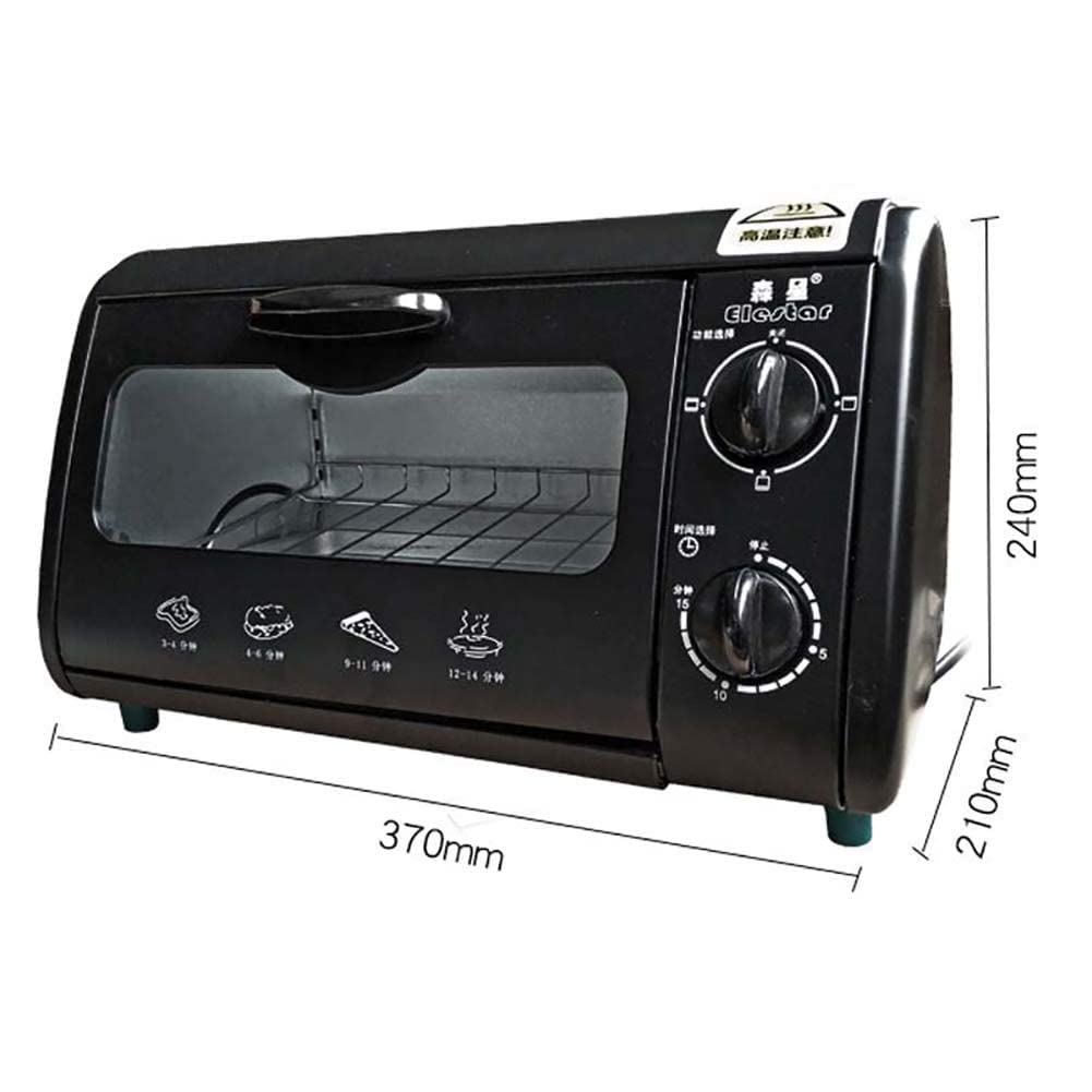 Horno Tostador de encimera con Temporizador, Mini Horno de 700 vatios, Capacidad de 8 litros, Incluye Bandeja para Hornear extraíble Estético y práctico