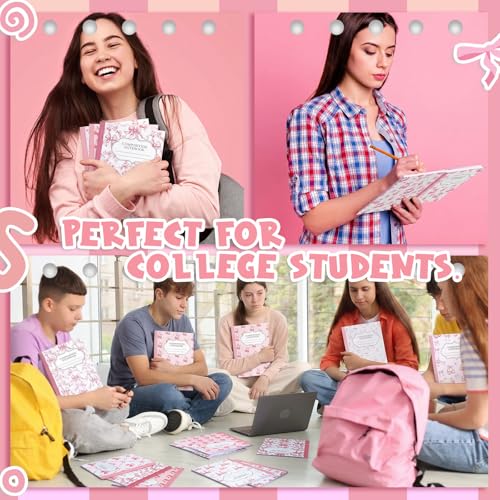 Cuadernos de composición rosa de 110 páginas rayadas para estudiantes 3