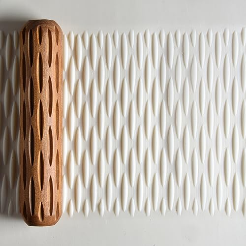 MKM Pottery Tools Wood Big Hand Rollers for Clay (BHR-132 Mod Drops)
