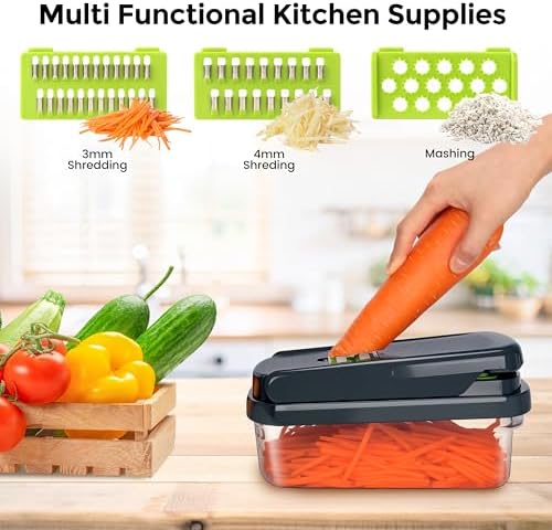 Vegetable Chopper,12-in-1 Multifunctional Food