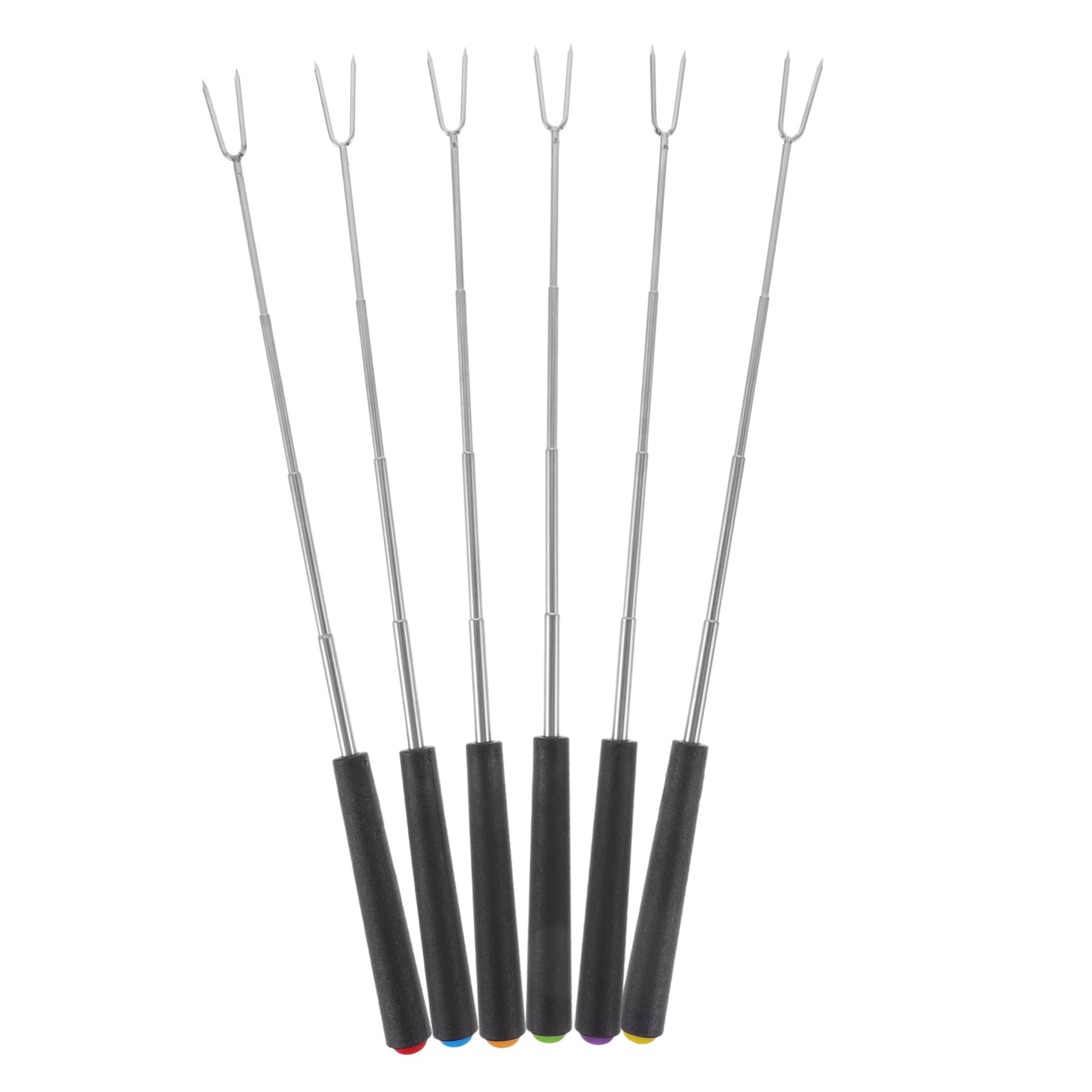 BCOATH 6Pcs U Shaped Barbecue Forks Portable Outdoor Grilling Tools for Meat and Marshmallow Roasting Durable Bbq Skewers for Camping and Bonfire