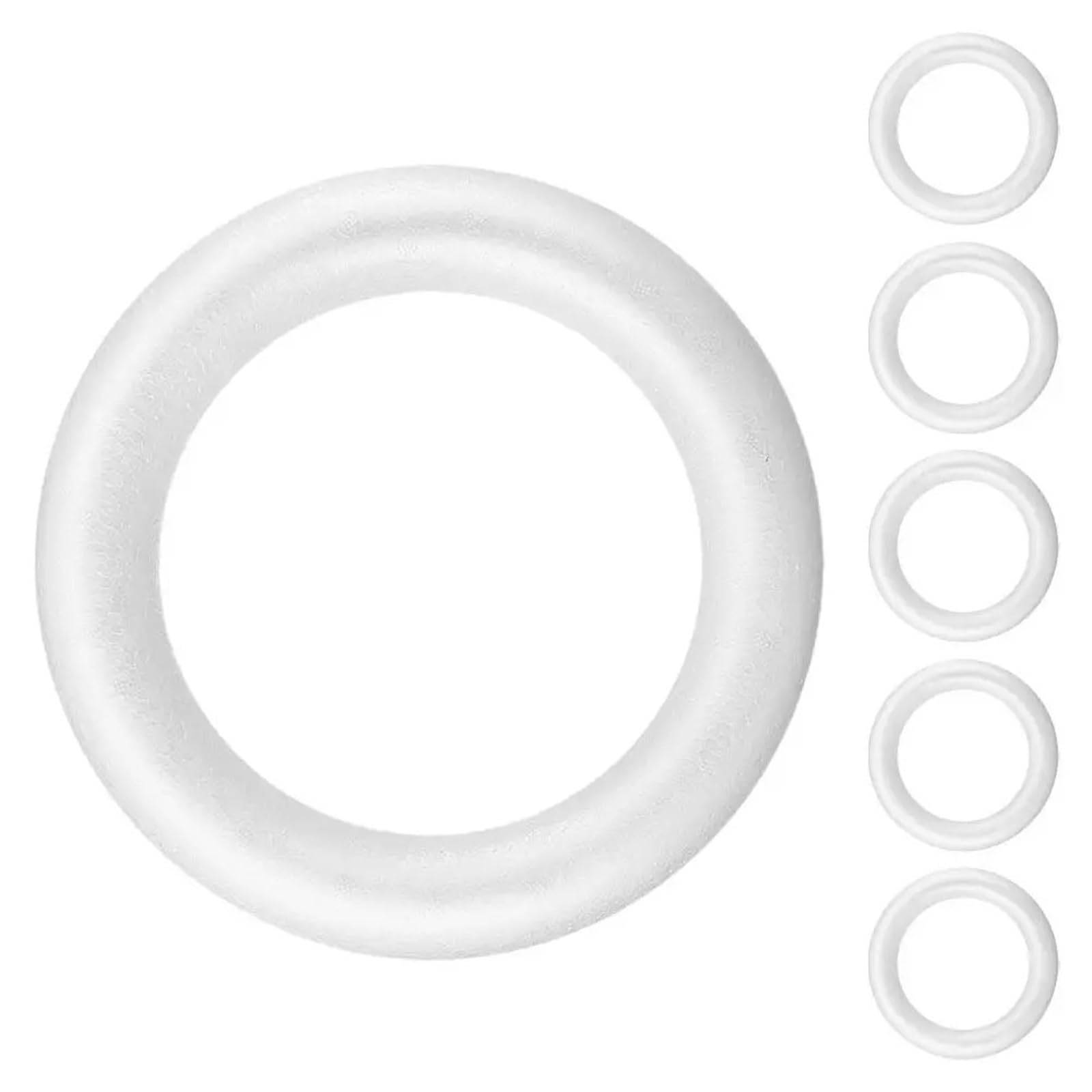 GCYEIDMA 6Pcs White Foam Circle Rings