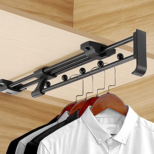 Rail de cintre extensible en métal pour penderie de garde-robe
