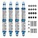 RCAWD 110mm Shock Absorber Damper Universal for a lot of 1/10 RC Hobby Cars, Full Aluminum RC Shock Upgrades , 7075 Adjustable Shocks with Spring 4pcs Hop Ups Parts Blue