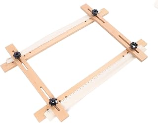 Masyrt Verstellbarer Gobelin-Scrollrahmen für Nadelspitzenstickerei, Rechteckiger Keilrahmen Zum Quilten und Nähen, 70 X 50 Cm