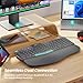 Nulea Wireless Ergonomic Keyboard, Split Keyboard with Cushioned Wrist Rest, USB and Bluetooth Connectivity, USB-C Rechargeable, Compatible with Windows Mac