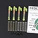 FEDCO SCX24 Oil-Filled Shocks 41MM Long Travel Shock Absorber, CNC Aluminum Threaded Oil Damper with Dual Spring & Brass Ball Head for Axial SCX24 Upgrades 1/24 RC Crawler