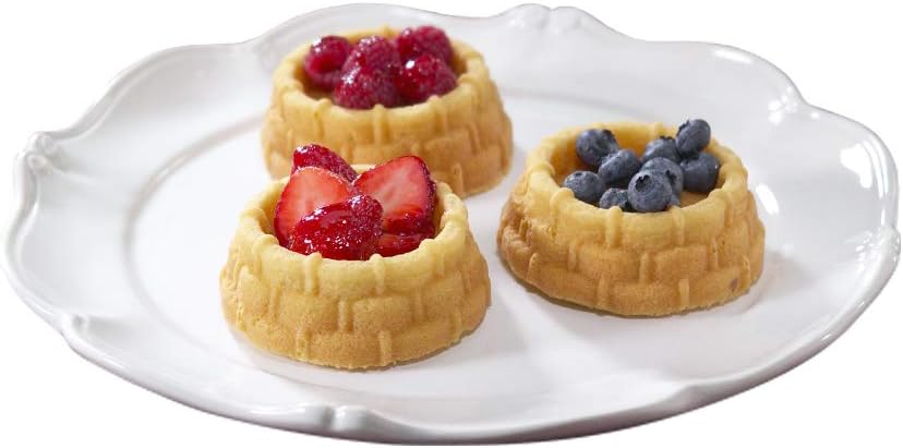 Webake Shortcake Baskets Cake Pie Pan Silicone Mold Cakelet Pan Cupcake Muffin Jello Soap Molds Bakeware Tray