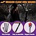 Spooktacular Creations Halloween Walking Cane, Red Fire Dragon Claw Round Staff for Wizard Costume Scepter Accessories for Halloween Party Pretend Play Costume, Dress Up Parties