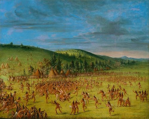 Cuadro George Catlin Choctaw Ball Up para solucionar paredes vacias 60x90