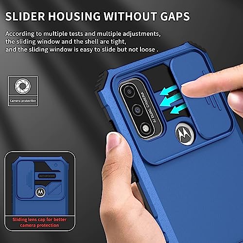 Funda para Motorola Moto E7i Power antigolpes parachoques azul 4