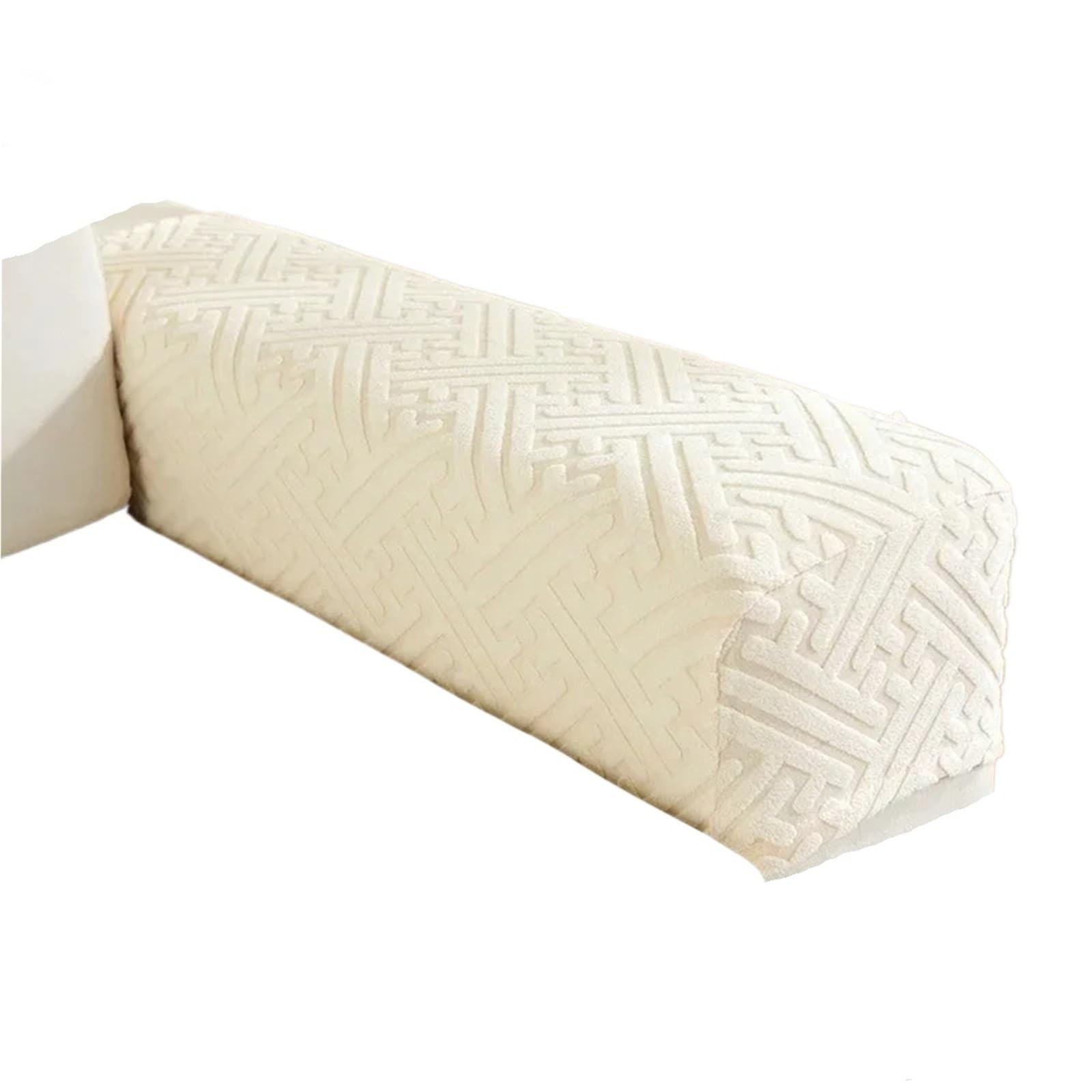 Zovloer Arm Chair Covers 6pcs Jacquard Stretchy Stretch Fit Couch Arm Protector Armrest Covers For Sofa Chair Anti Slip Furniture Protectors ﻿ For Recliner Armchairs Sofas Couch(WHITE)