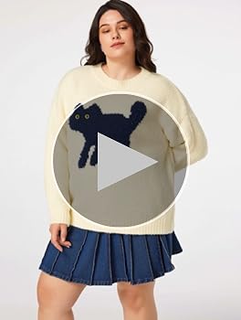 Amazon.com: CIDER Women's Plus Size Cat Sweater Long Sleeve