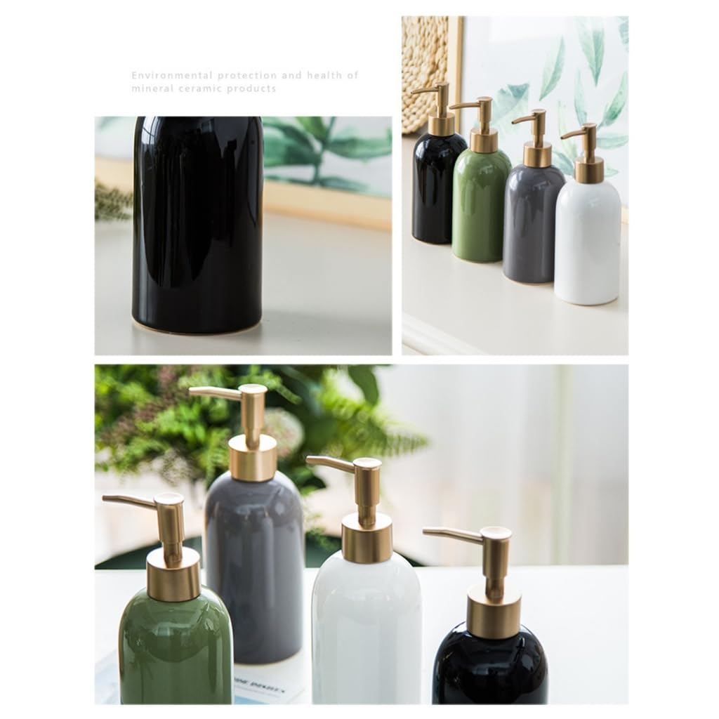 Fogun Ceramic Soap Dispenser Bathroom Hand Sanitizers Dispenser Bottle Decorative