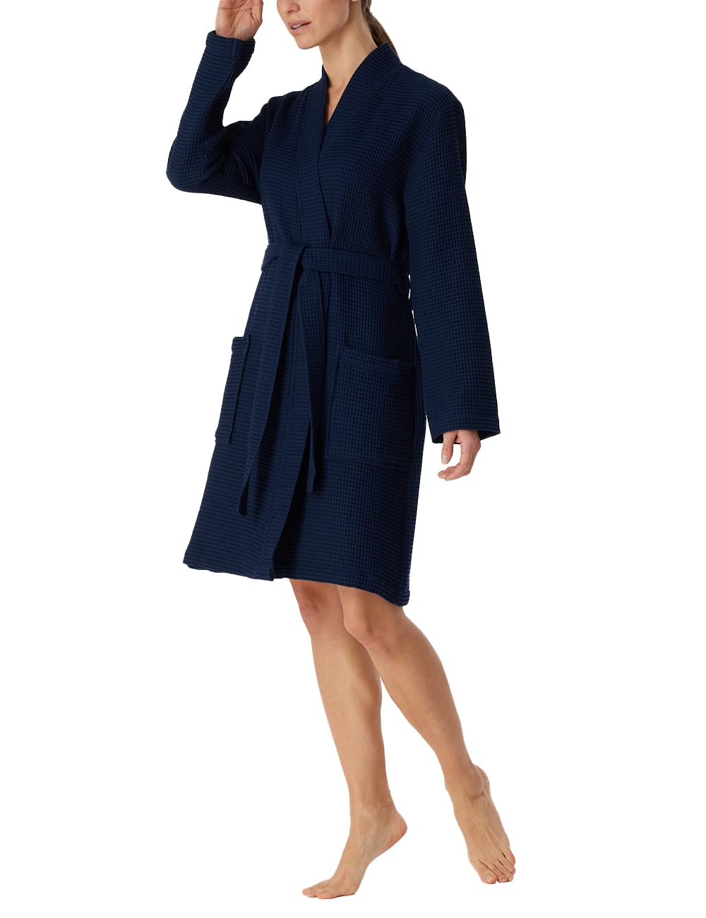 Schiesser Women's Bath and Sauna Robe - Waffle Pique