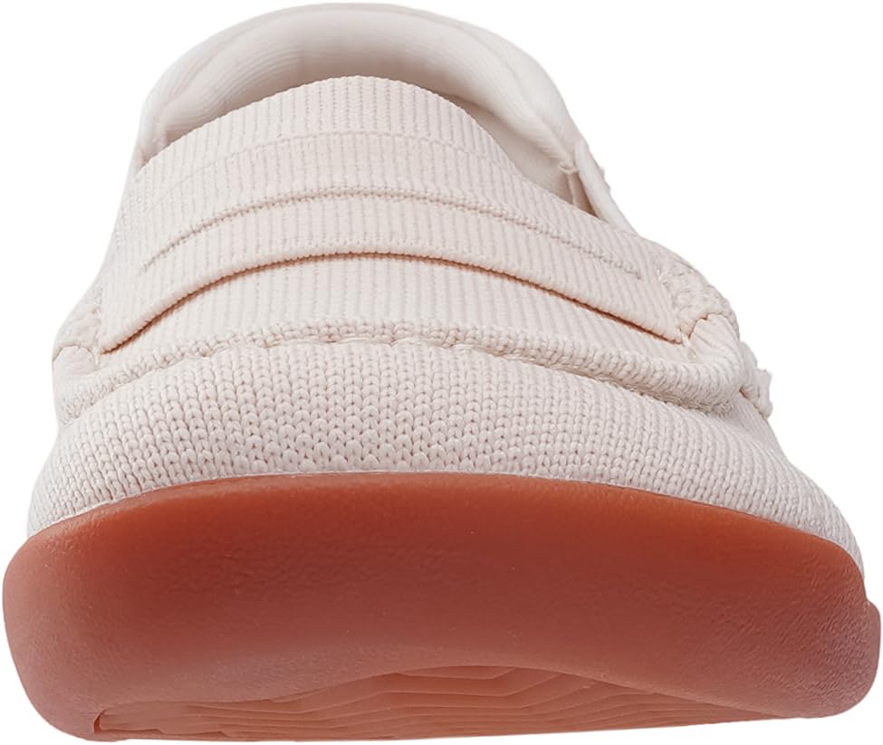 Image of WHITIN Women's Wide Penny Loafers Slip On Barefoot Flats W616 | Breathable Knit Fabric, Soft Skin-Friendly Feel, Lightweight Comfort, Office Work, Travel Days & Everyday Walking